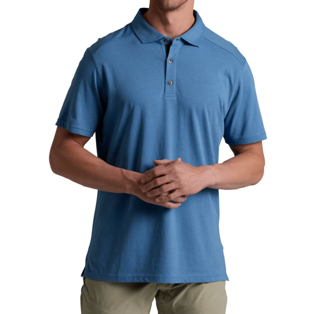 kuhl clothing Kuhl De Fakto Polo Short Sleeve River Blue Men's 7549-RVBL-M Top, XXL - kuhl clothing