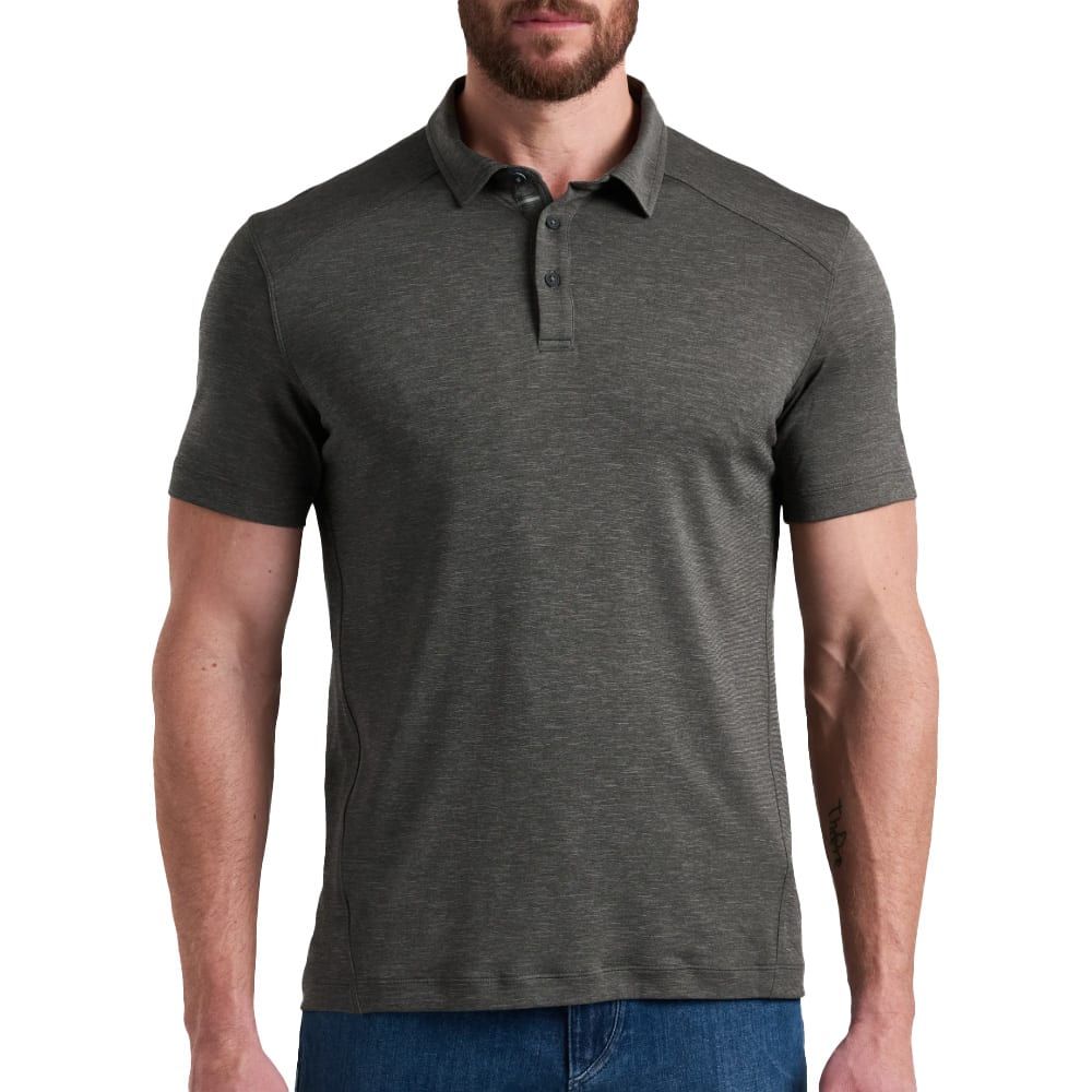 kuhl clothing Kuhl Shadow Polo Short Sleeve Storm Men's 7583-STM-M Top, Small - kuhl clothing