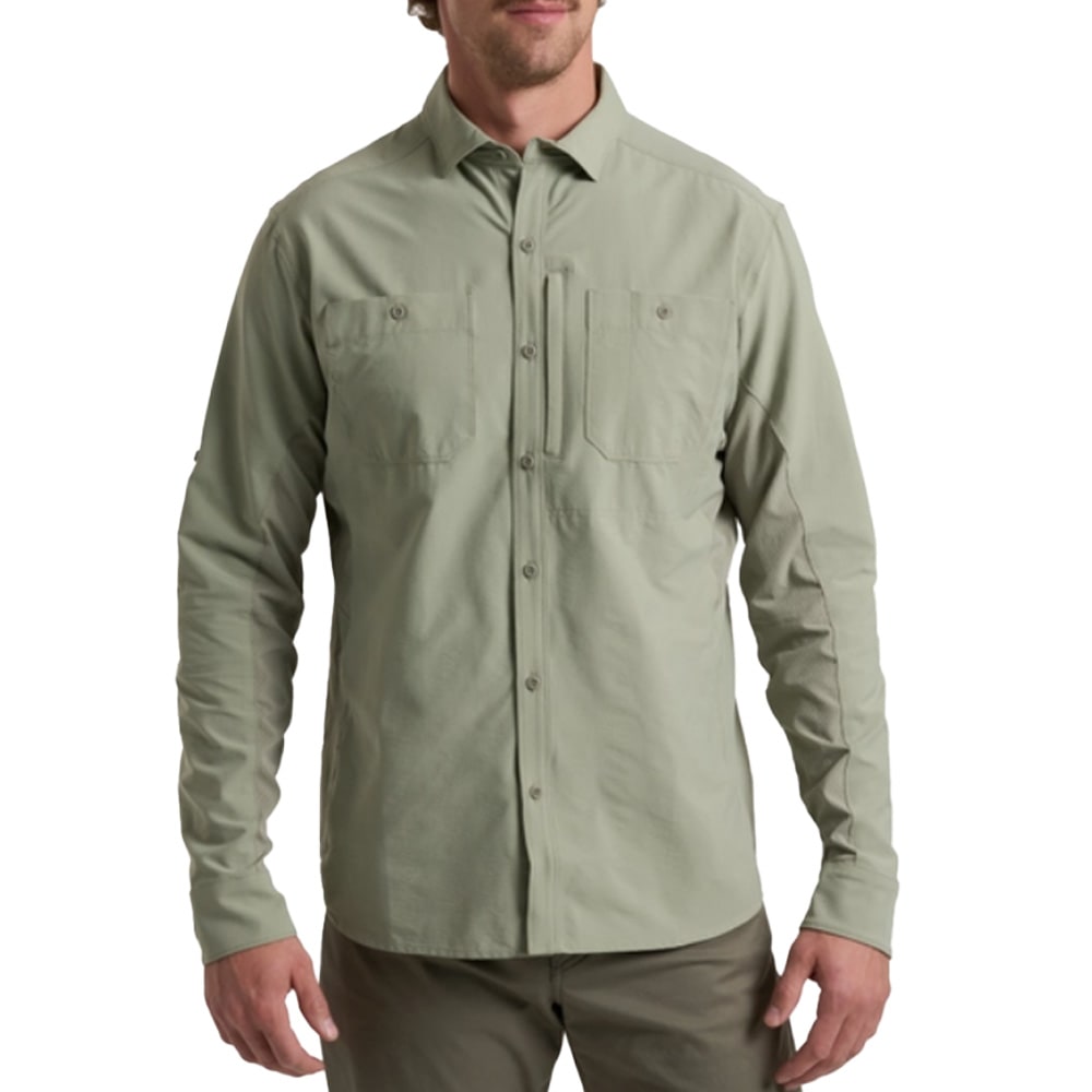 kuhl clothing Kuhl Fuse Long Sleeve Feather Grey Men's 7595-FTGR-M Top in Feather Gray, Small - kuhl clothing