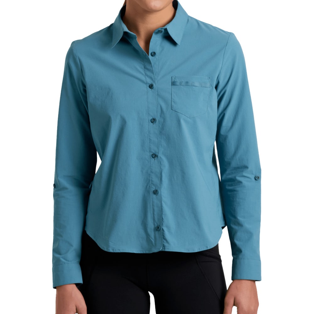 kuhl clothing Kuhl Wander Long Sleeve Alpine Lake Women's 8571-APLK-W Top, XL - kuhl clothing