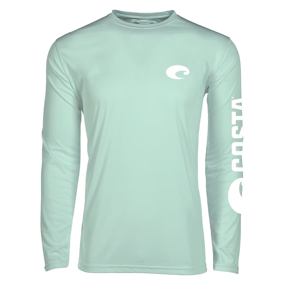 Costa Del Mar Lifestyle Technical Crew Top T-Shirt Mens Mint FQA400035-453, Small - Costa Del Mar
