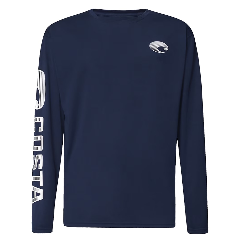 Costa Del Mar Lifestyle Technical Crew Top T-Shirt Mens Navy FQA400035-602, Small - Costa Del Mar