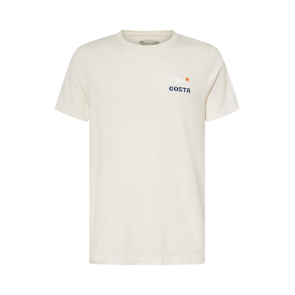 Costa Del Mar Lifestyle CTN T18 - Costa Shorline T-Shirt Mens Vintage White FQA401372-162, XXL - Costa Del Mar