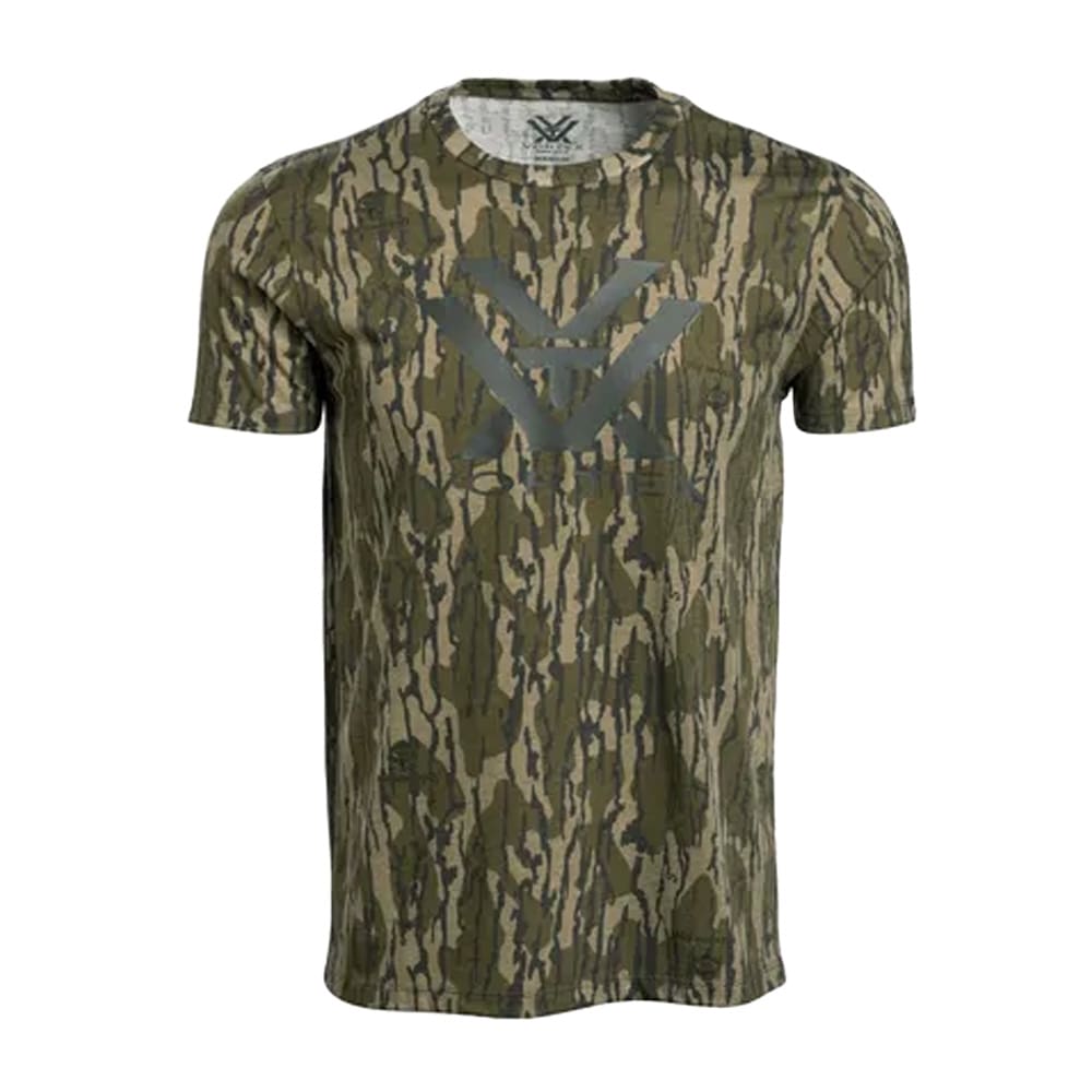 Vortex Optics Core Logo SS T-Shirt Mossy Oak Bottomland Camo Men's 120-16-BOM in Featured In A Neutral, XL - Vortex