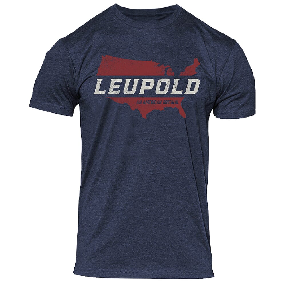 Leupold American Original T-Shirt Navy Heather 18043X Top, XL - Leupold