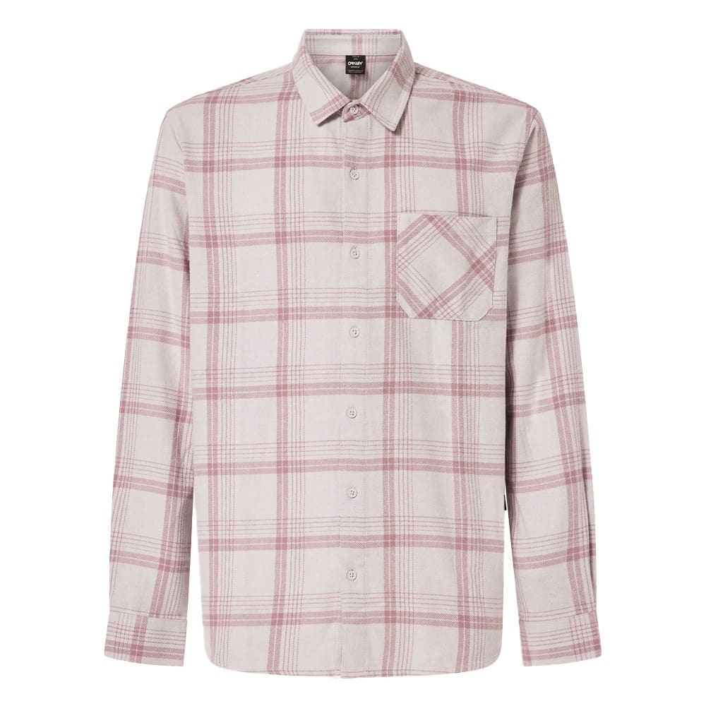 Oakley Men's Lunar RCk/Toadstool Check Lifestyle Podium Plaid Ls Flannel FOA402573-BCG Top in Black, S - Oakley