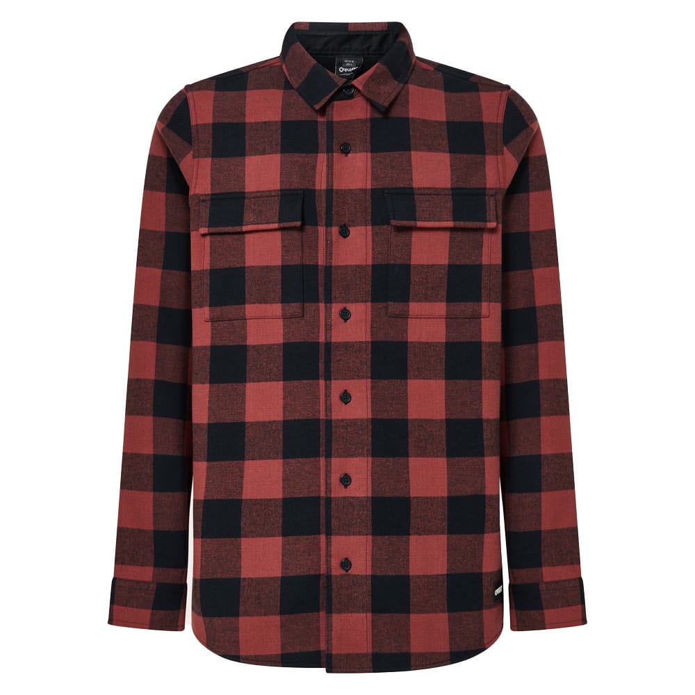 Oakley Men's Rosewood/Black Lifestyle Bear Cozy Flannel FOA402577-9MS Top, Small - Oakley