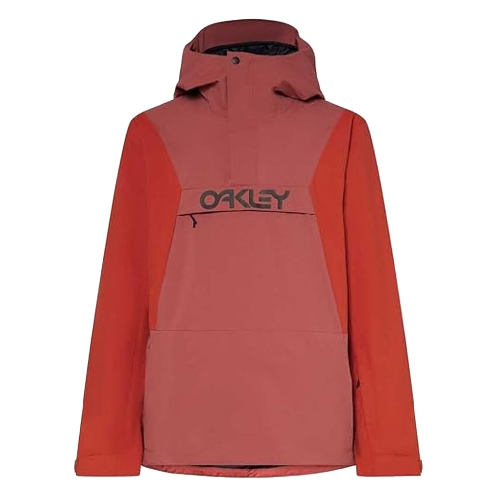 Oakley Men's Flame Red/Rosewood Snow TNP TBT Insulated Anorak FOA403652-97X Jacket in Burgundy/flame, XL - Oakley