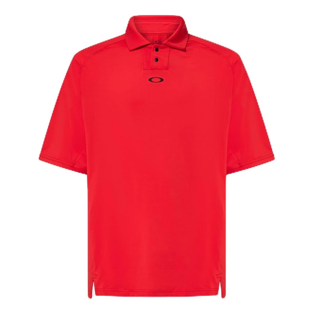 Oakley Men's Hibiscus Red Golf Oakley Reduct Polo FOA405494-4RL Top, Medium - Oakley