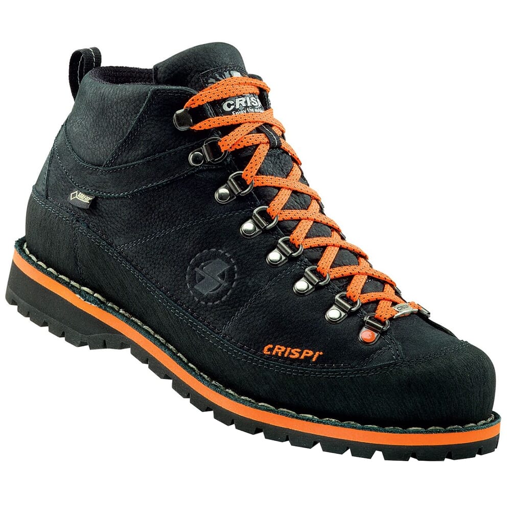 Crispi Men's Monaco Premium Black/Orange GTX Boots 5710-9907, 9.5D - Crispi