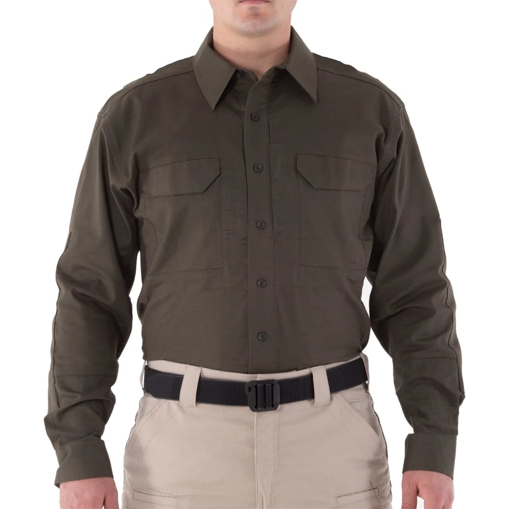 First Tactical Men's V2 Tactical Long Sleeve Shirt Ranger Green 111006-610, XL - First Tactical