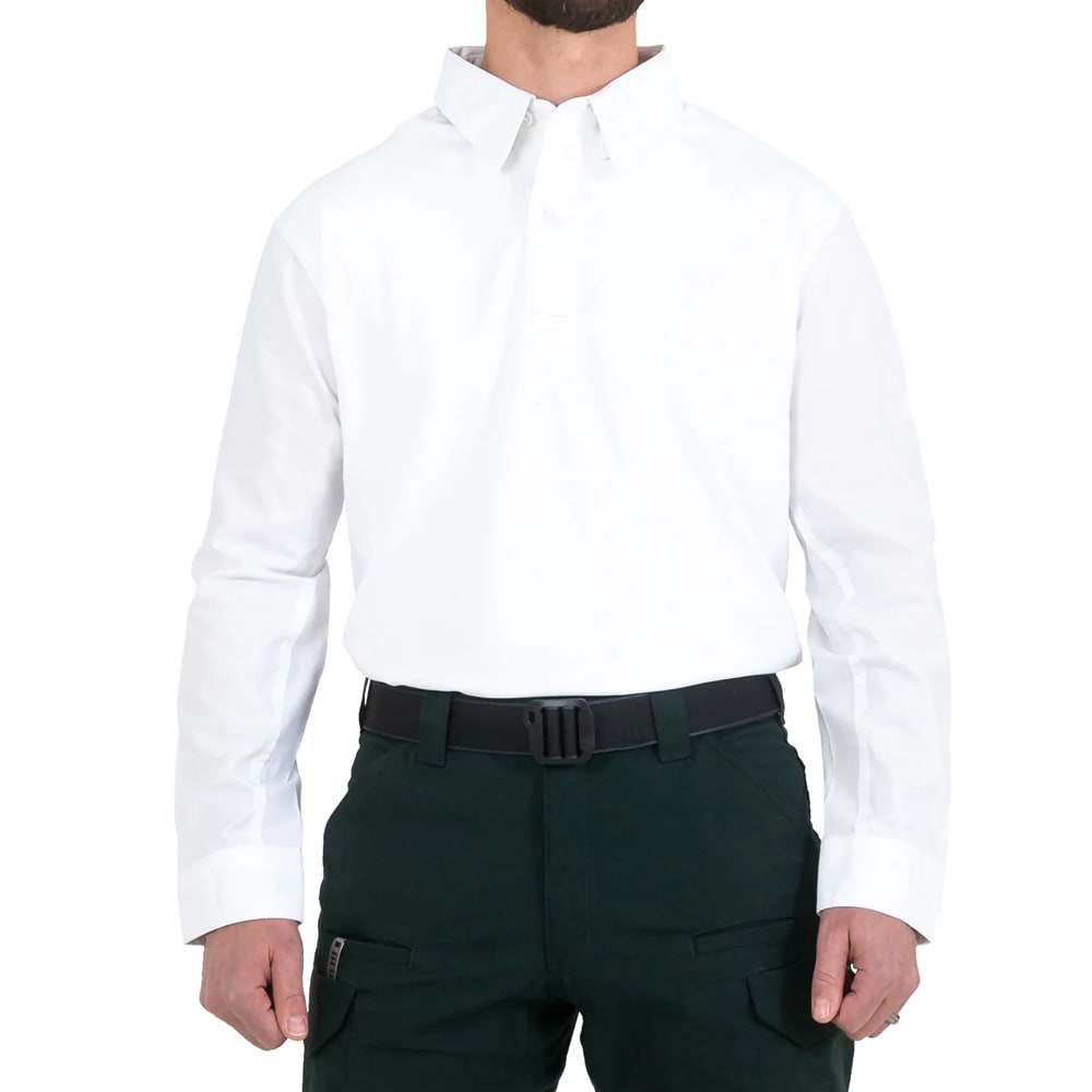 First Tactical Men's V2 Pro Performance Long Sleeve Shirt White 111015-010, Medium - First Tactical