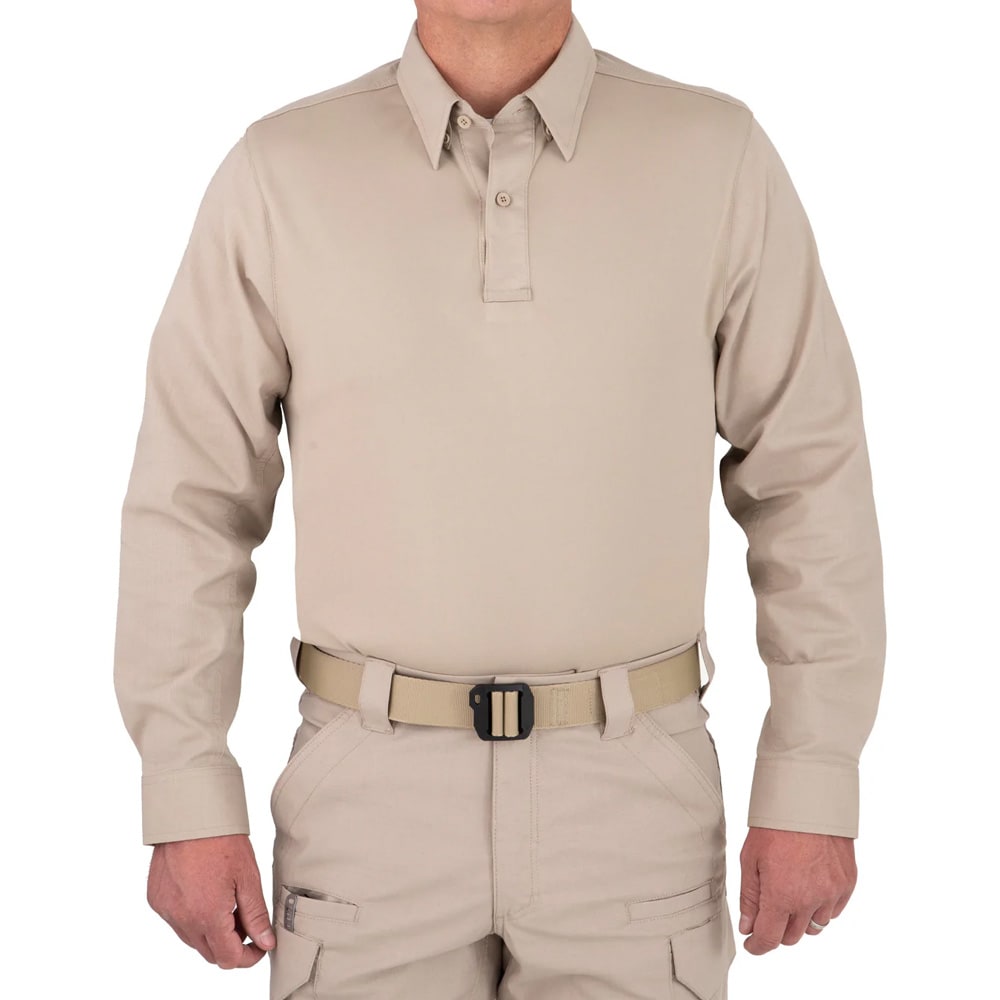 First Tactical Men's V2 Pro Performance Long Sleeve Shirt Khaki 111015-055, XL - First Tactical