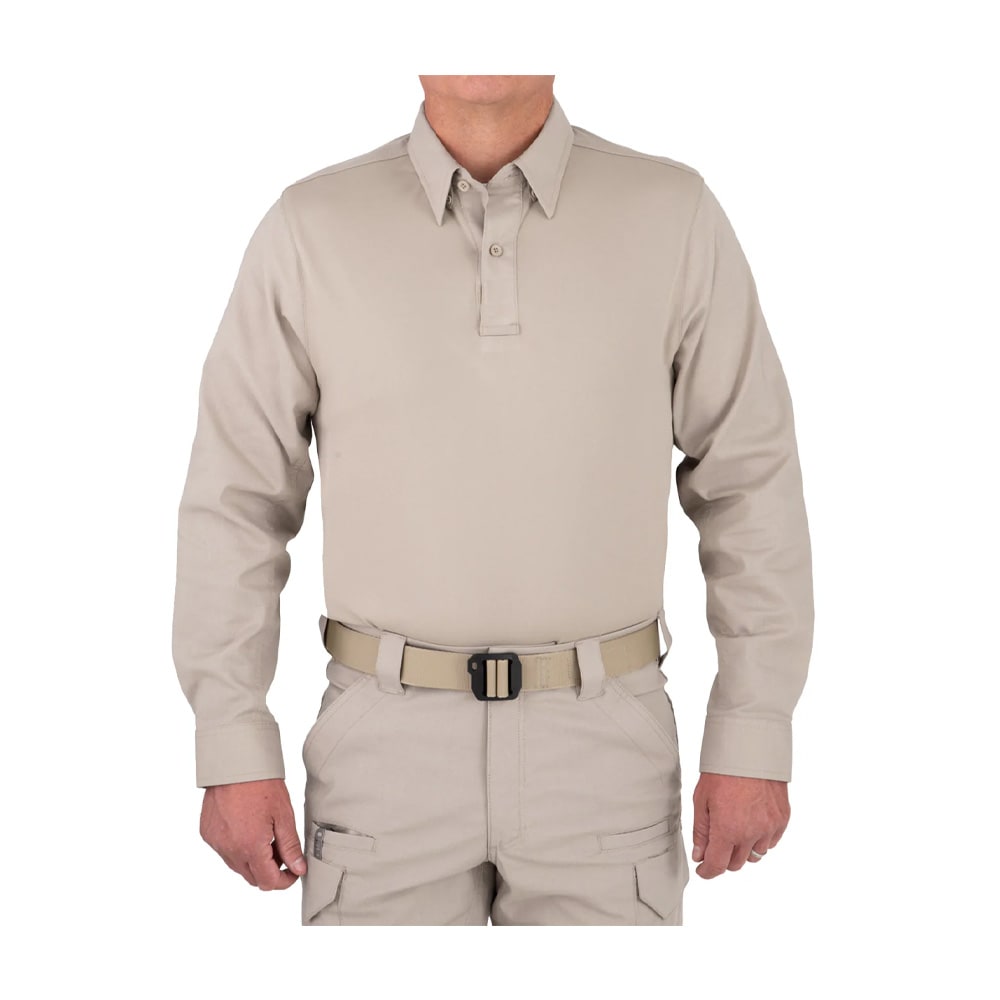 First Tactical Men's V2 Pro Performance Long Sleeve Shirt Silver Tan 111015-065, XXL - First Tactical