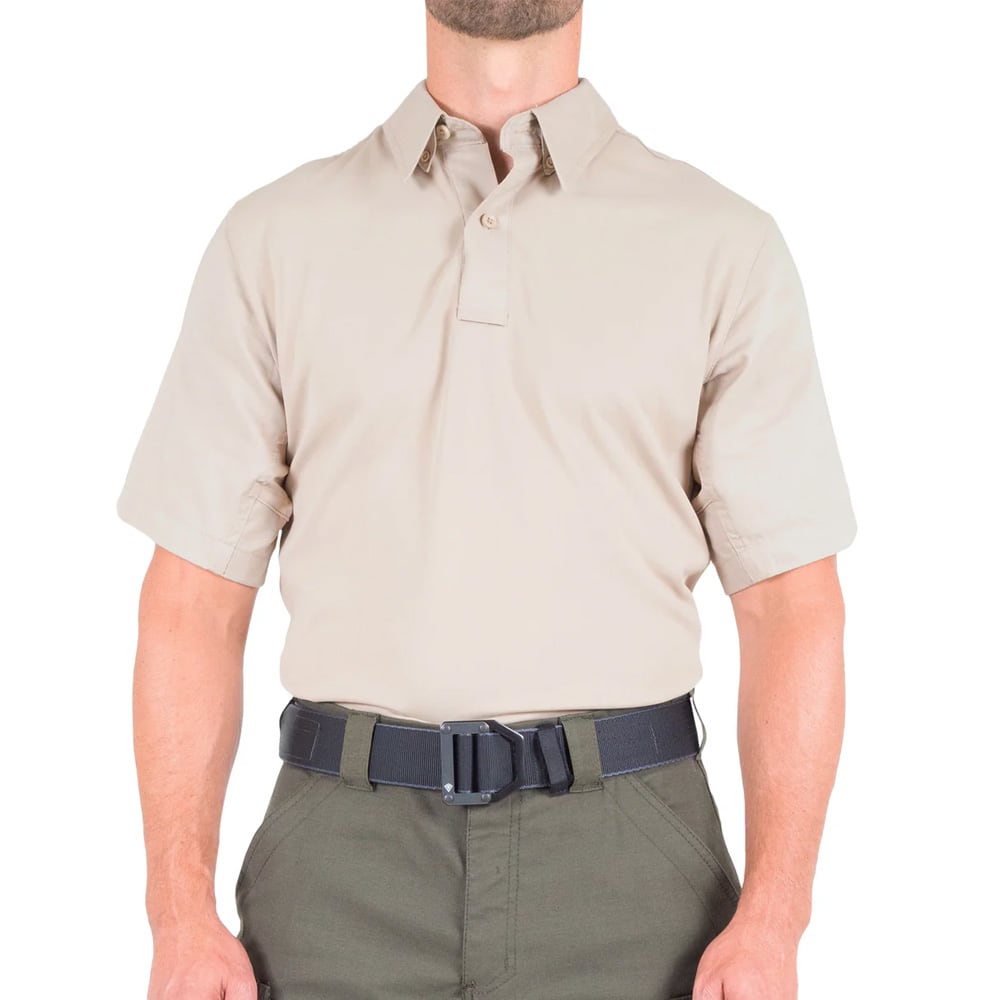 First Tactical Men's V2 Pro Performance Short Sleeve Shirt Khaki 112012-055, Medium - First Tactical