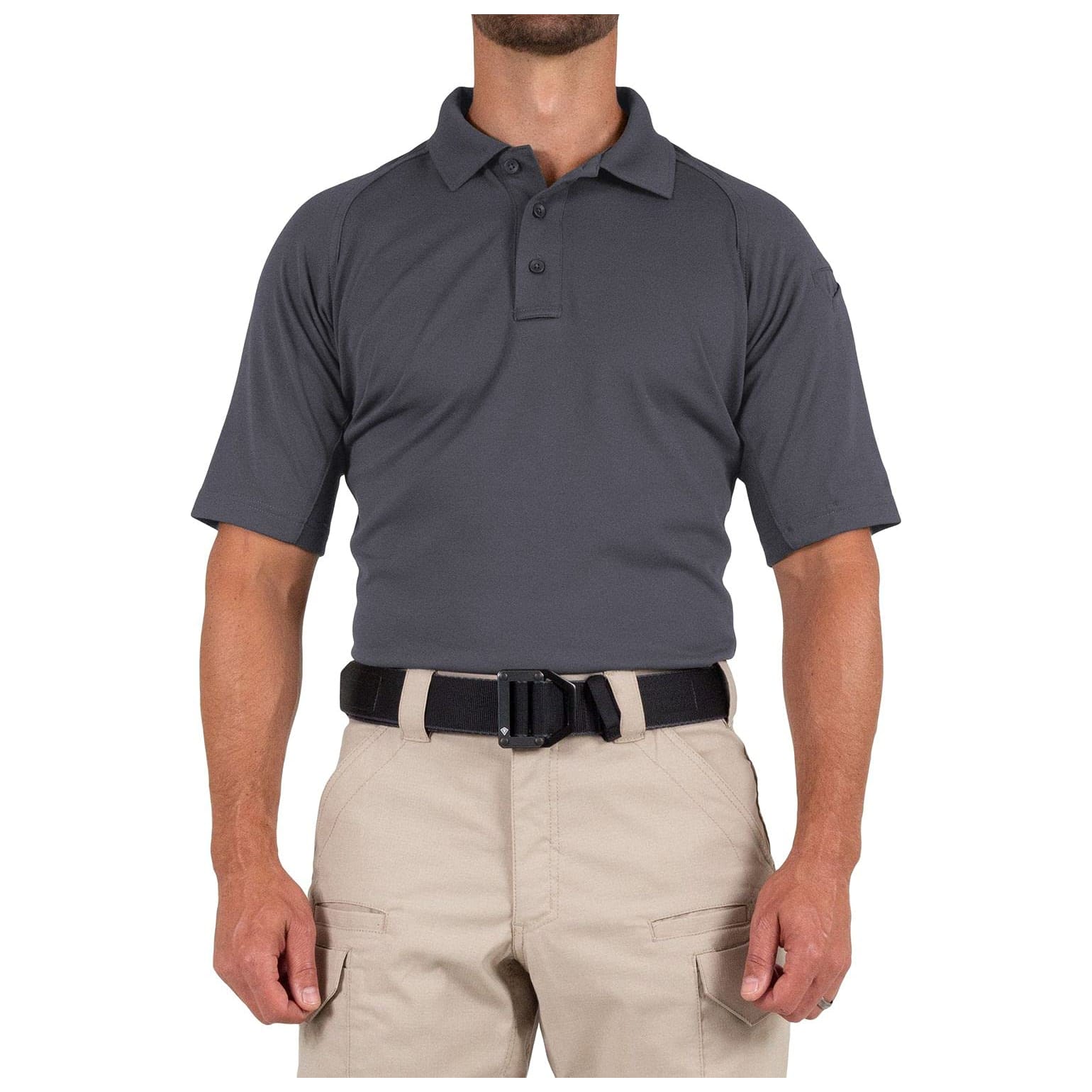 First Tactical Men's Performance Short Sleeve Polo Asphalt 112509-015 Top, Medium - First Tactical