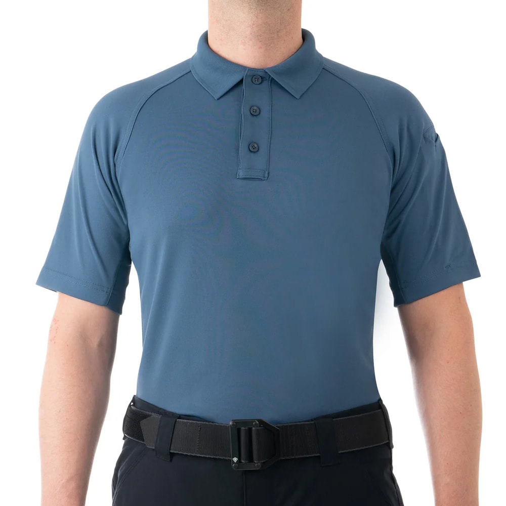 First Tactical Men's Performance Short Sleeve Polo French Blue 112509-484 Top, 5XL - First Tactical