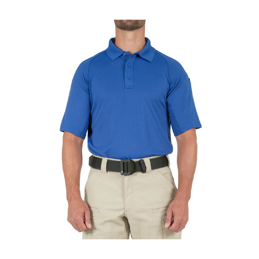 First Tactical Men's Performance Short Sleeve Polo Academy Blue 112509-691 Top, 5XL/Tall - First Tactical
