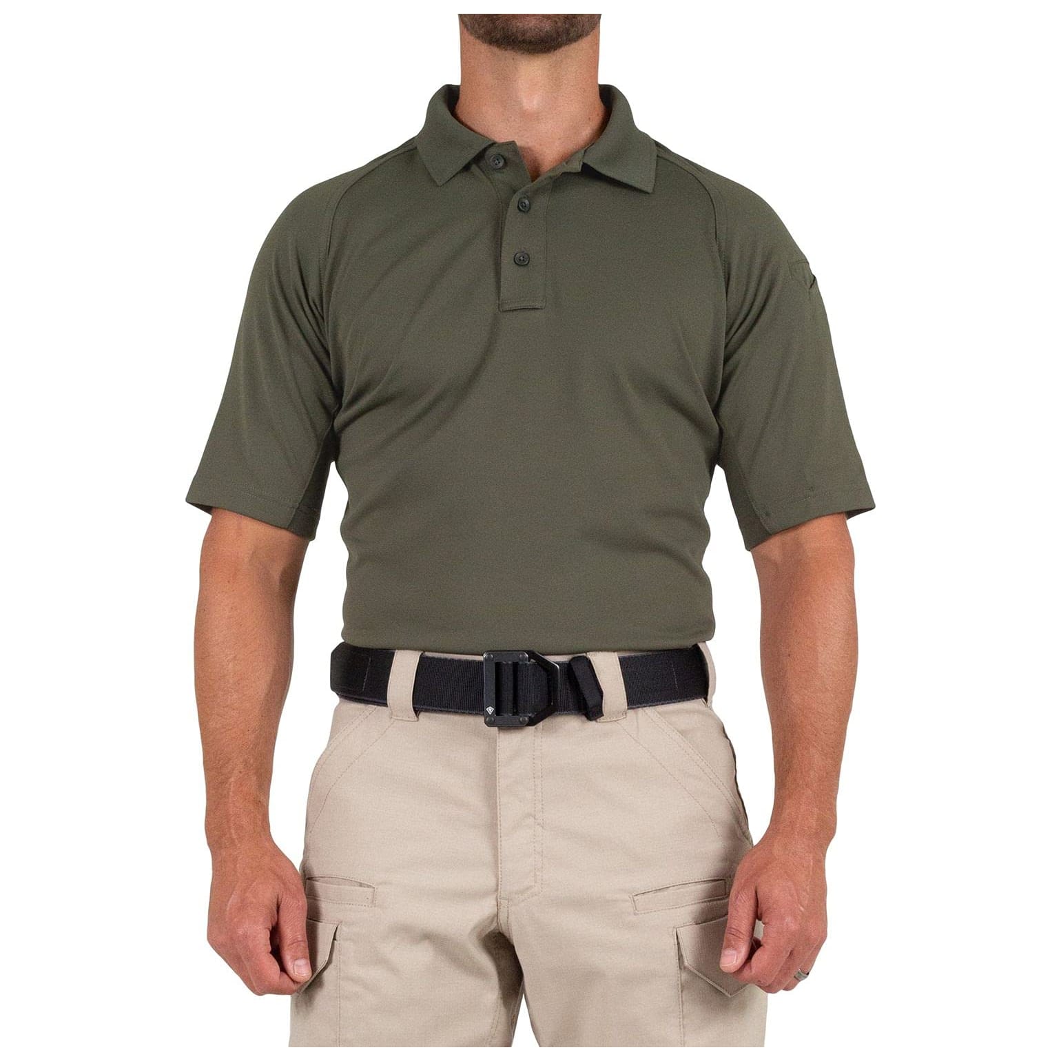 First Tactical Men's Performance Short Sleeve Polo Olive Drab Green 112509-830 Top, Medium - First Tactical