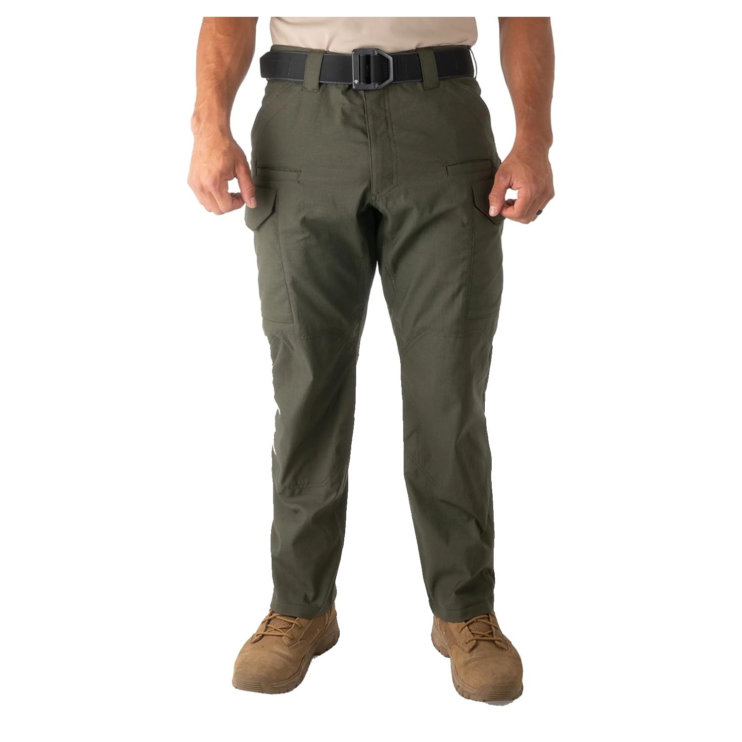 First Tactical Men's V2 Tactical Pants 2-Way Stretch Water Resistant Double-Dyed OD Green 114011-830, 28 Unhemmed - First Tactical