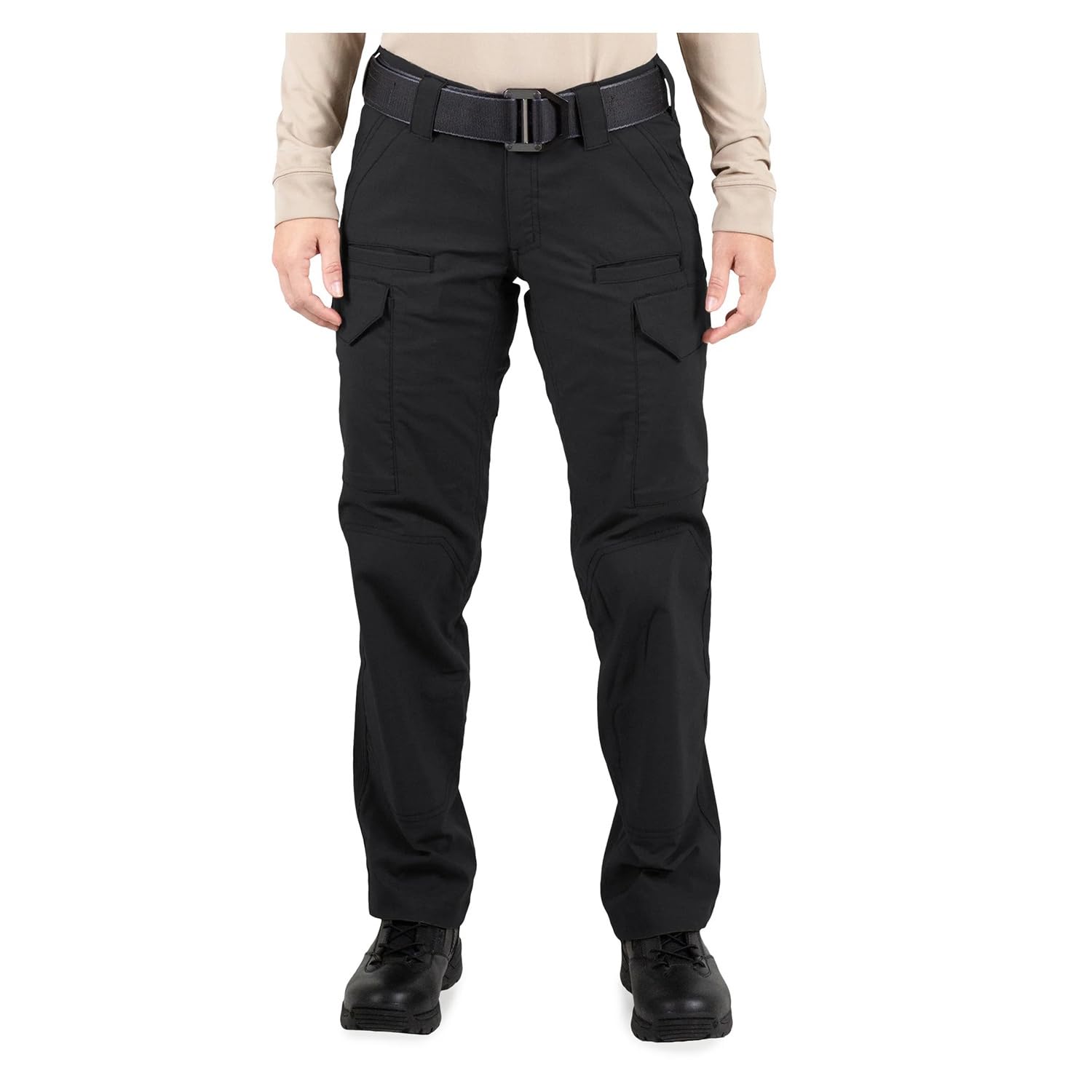 First Tactical Women's V2 Tactical Pants 2-Way Stretch Water Resistant Double-Dyed Black 124011-019, 2 - First Tactical