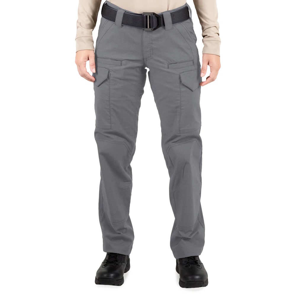 First Tactical Women's V2 Tactical Pants 2-Way Stretch Water Resistant Double-Dyed Wolf Grey 124011-036, 0 - First Tactical