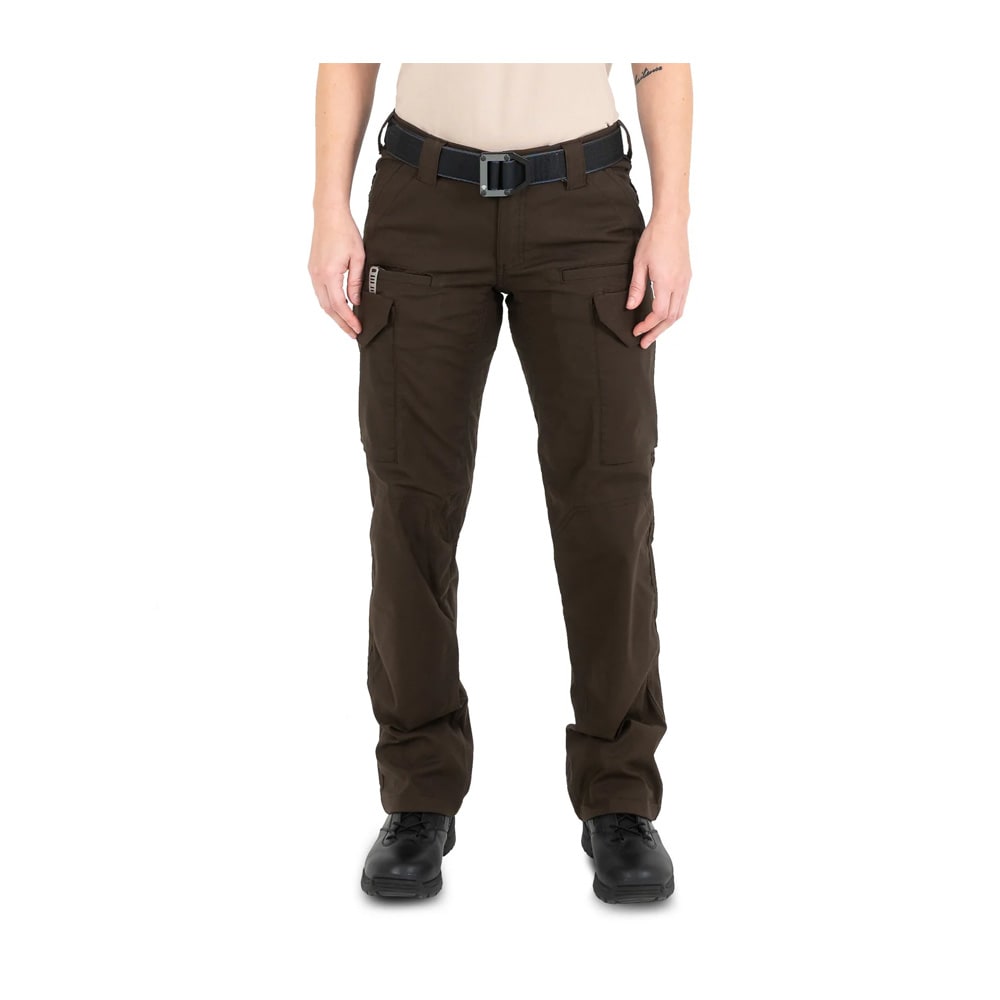 First Tactical Women's V2 Tactical Pants 2-Way Stretch Water Resistant Double-Dyed Kodiak Brown 124011-182, 12/Tall - First Tactical