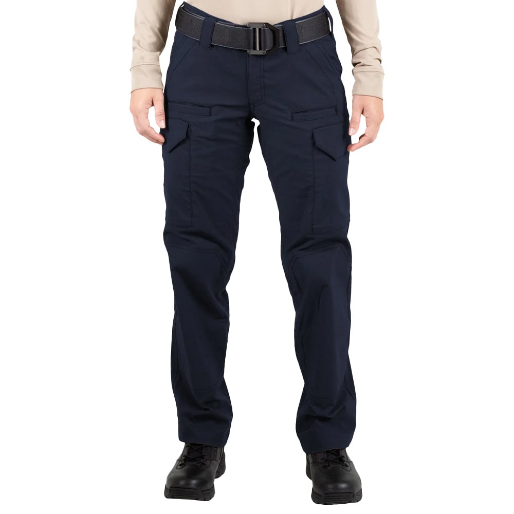 First Tactical Women's V2 Tactical Pants 2-Way Stretch Water Resistant Double-Dyed Midnight Navy 124011-729, 12/Tall - First Tactical