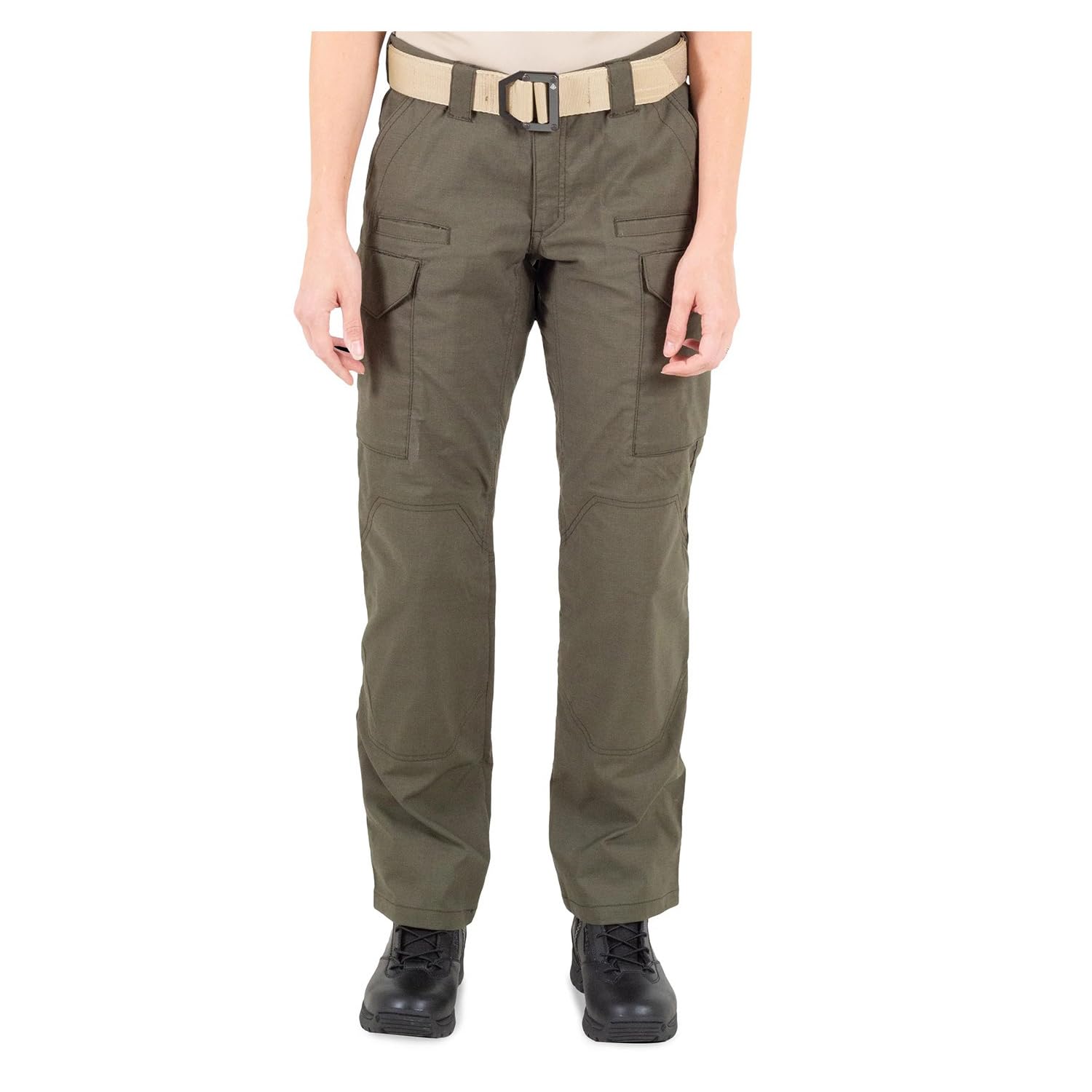 First Tactical Women's V2 Tactical Pants 2-Way Stretch Water Resistant Double-Dyed OD Green 124011-830, 14/Tall - First Tactical