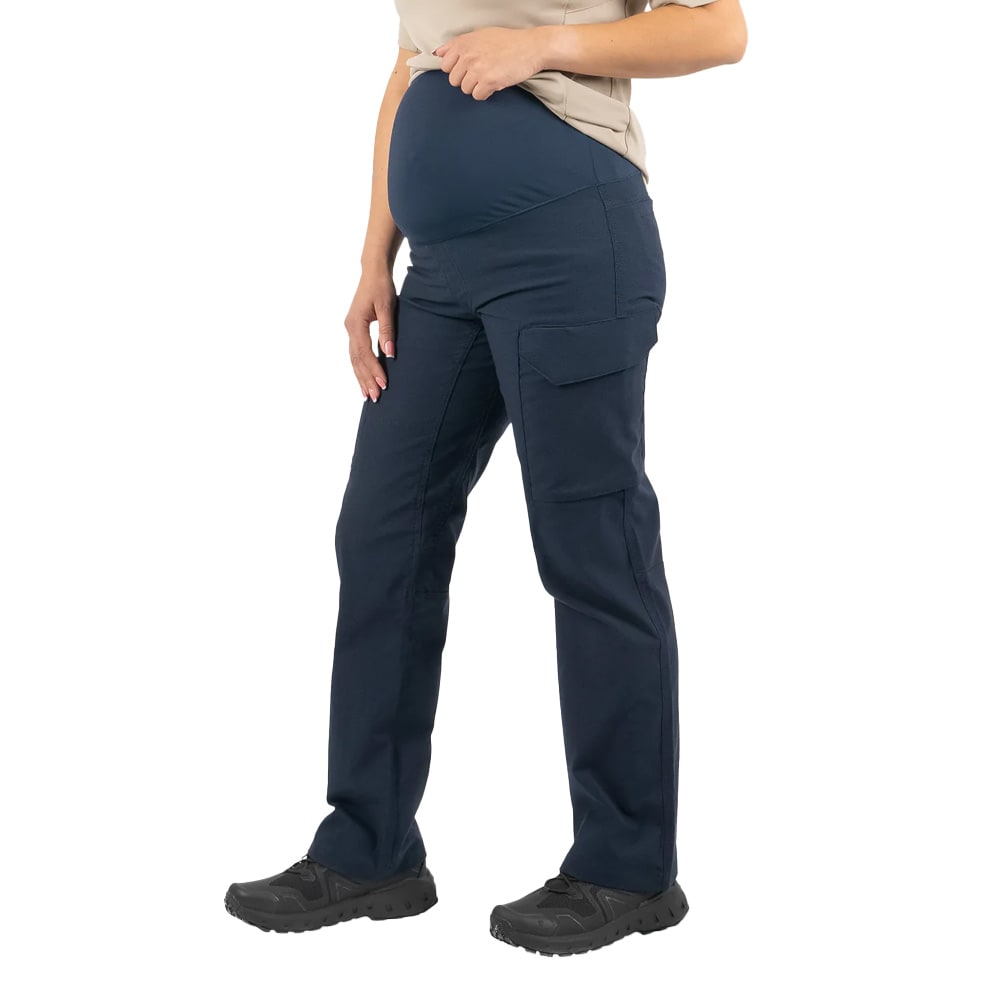 First Tactical Women's V2 Tactical Maternity Pants 2-Way Stretch Water Resistant Double-Dyed Khaki 124011M-055, 12/Tall - First Tactical