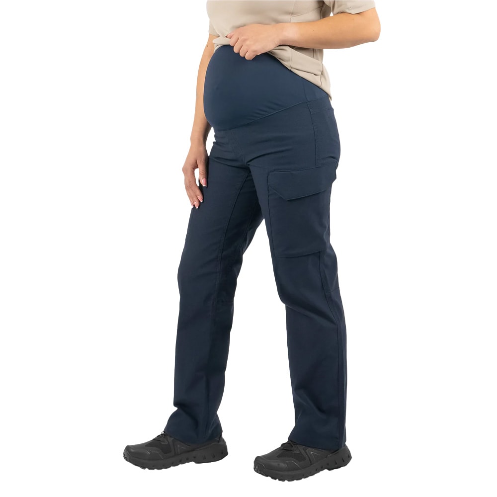 First Tactical Women's V2 Tactical Maternity Pants 2-Way Stretch Water Resistant Double-Dyed Midnight Navy 124011M-729-0-U, 12/Tall - First Tactical