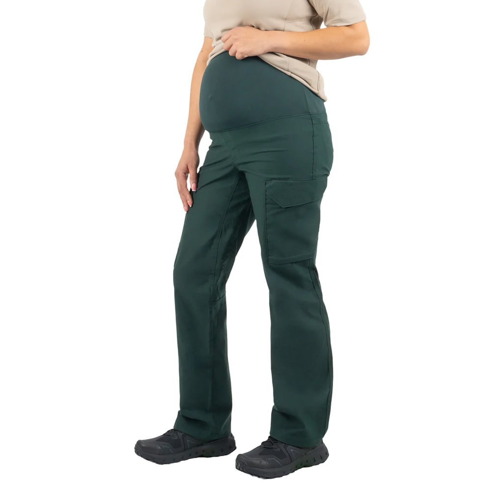First Tactical Women's V2 Tactical Maternity Pants 2-Way Stretch Water Resistant Double-Dyed Spruce Green 124011M-812-0-U, 12/Tall - First Tactical