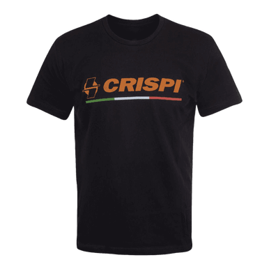 Crispi Italy Flag Logo Black Italy-Flag-Logo-Shirt-BLK, Medium - CRISPI