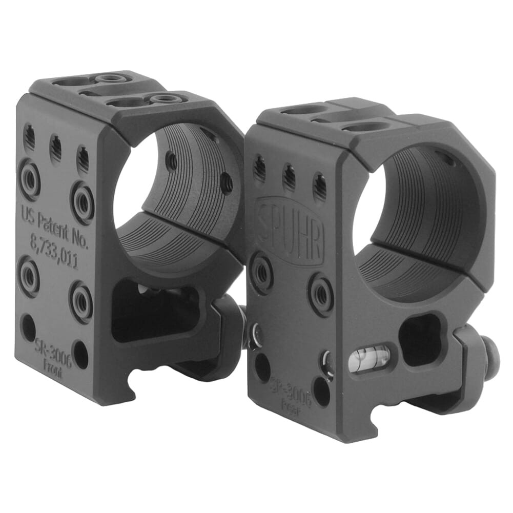 Spuhr Separate 30mm 0MIL/0MOA 1.35" Scope Rings w/ Leveling Kit SR-3006 - Spuhr