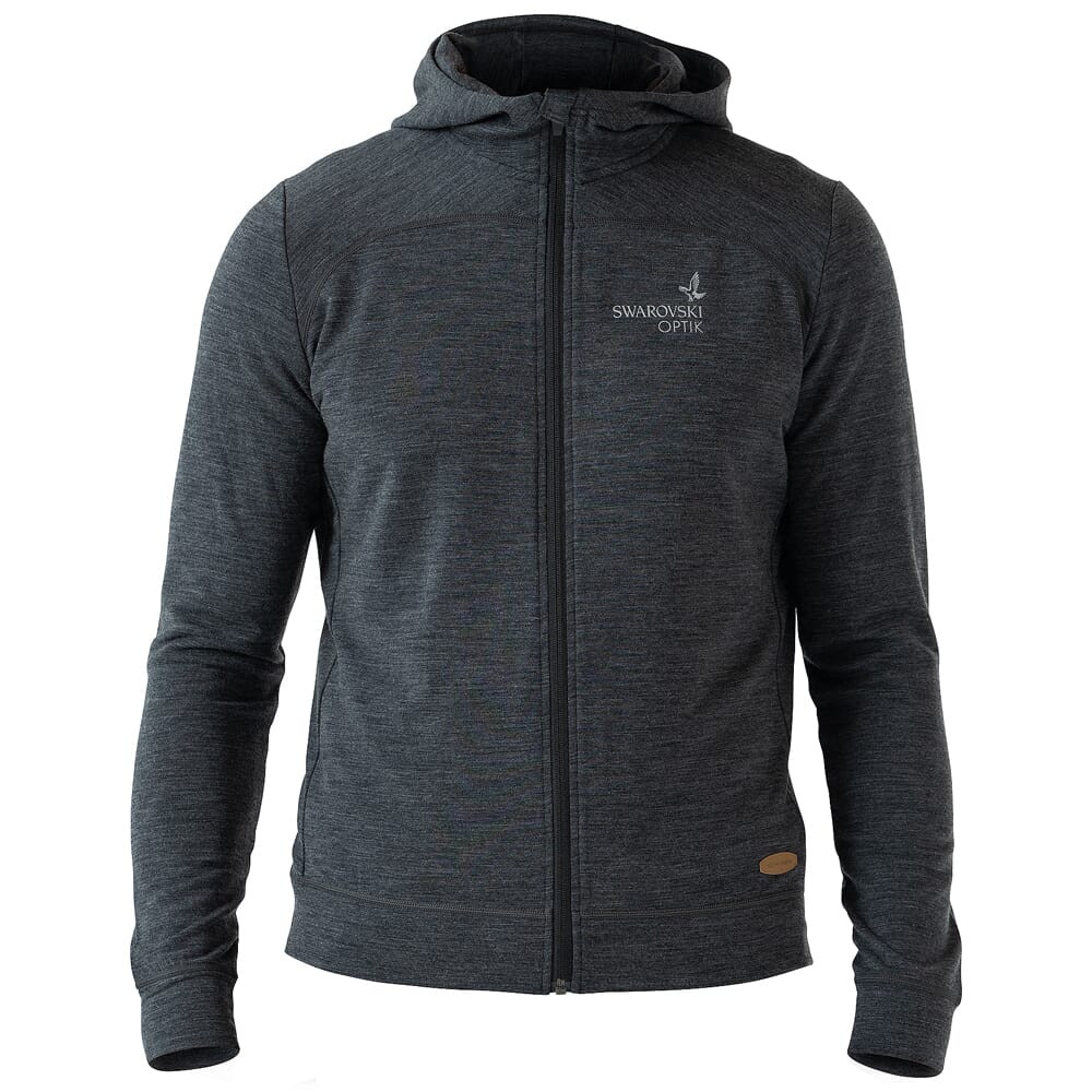 Swarovski Optik Swarovski Mens MH Merino Hoodie Anthracite EU M/US S 60807 - Swarovski Optik