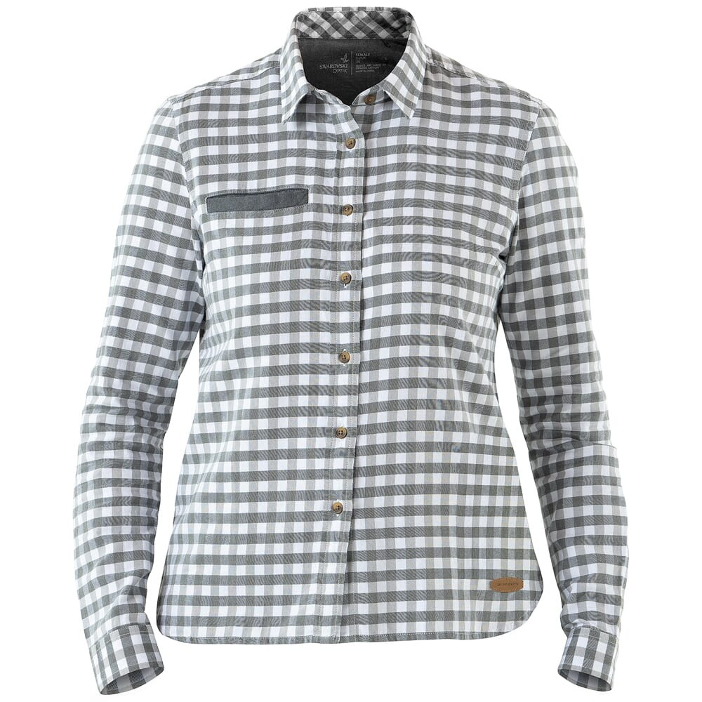Swarovski Optik Swarovski Ladies PS Plaid Shirt Gray/Green/White EU S/US XS 60637 - Swarovski Optik