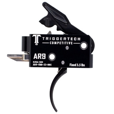 TriggerTech AR-9 Two Stage Competitive Curved Black 3.5 lbs Trigger AR9-TBB-33-NNC - TriggerTech
