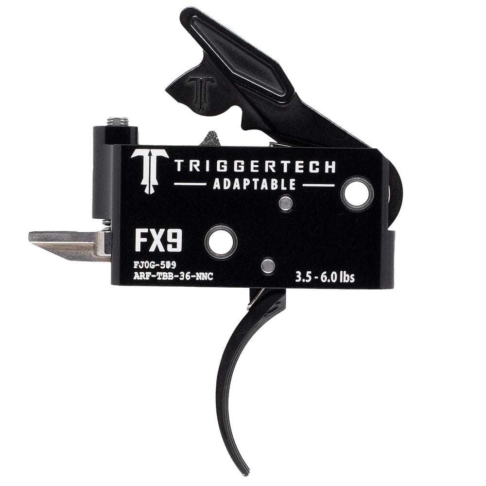 TriggerTech Freedom Ordnance FX-9 Two Stage Adaptable Curved Black 3.5-6.0 lbs Trigger ARF-TBB-36-NNC - TriggerTech