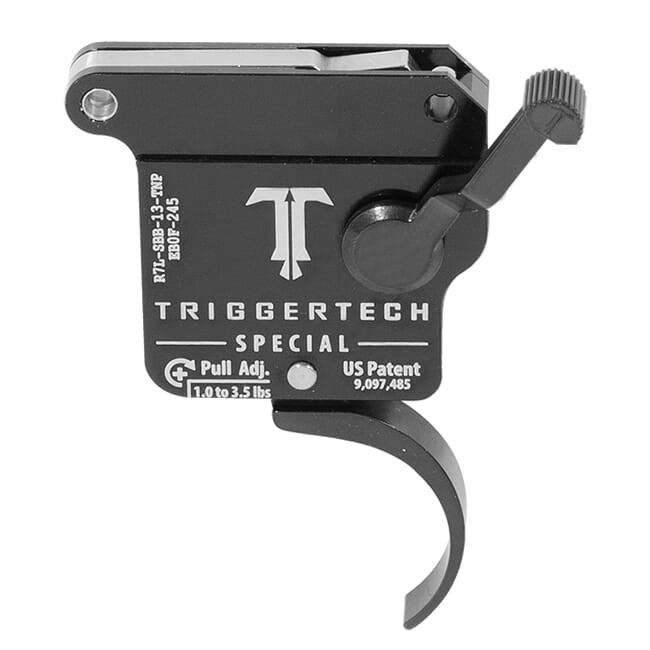 TriggerTech Rem 700 Clone LH Special Pro Curved Clean Blk/Blk Single Stage Trigger R7L-SBB-13-TNP - TriggerTech