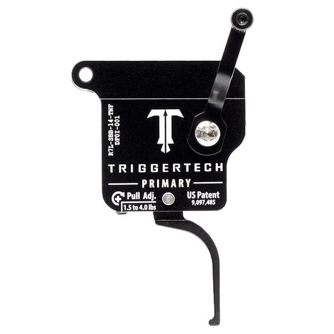 TriggerTech Rem 700 Clone LH Primary Flat Clean Blk/Blk Single Stage Trigger R7L-SBB-14-TNF - TriggerTech