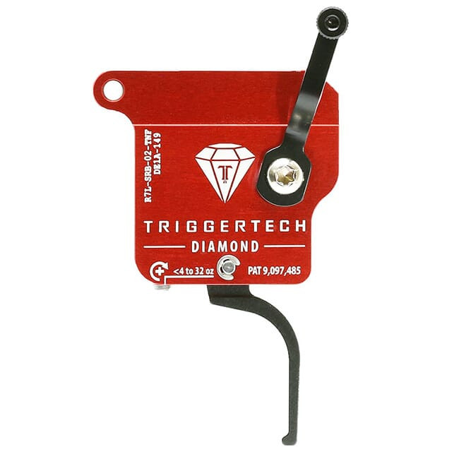 TriggerTech Rem 700 Clone LH Diamond Flat Clean Blk/Red Single Stage Trigger R7L-SRB-02-TNF - TriggerTech