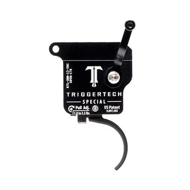 TriggerTech Rem 700 Factory LH Special Curved Blk/Blk Single Stage Trigger R7L-SBB-13-TBC - TriggerTech