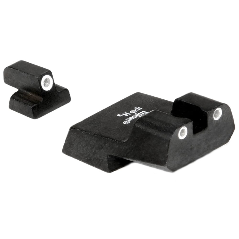 Trijicon S&W 9mm Long Rear, 3 Dot Set SA07 600356 in Front White Outline/green Tritium - Trijicon