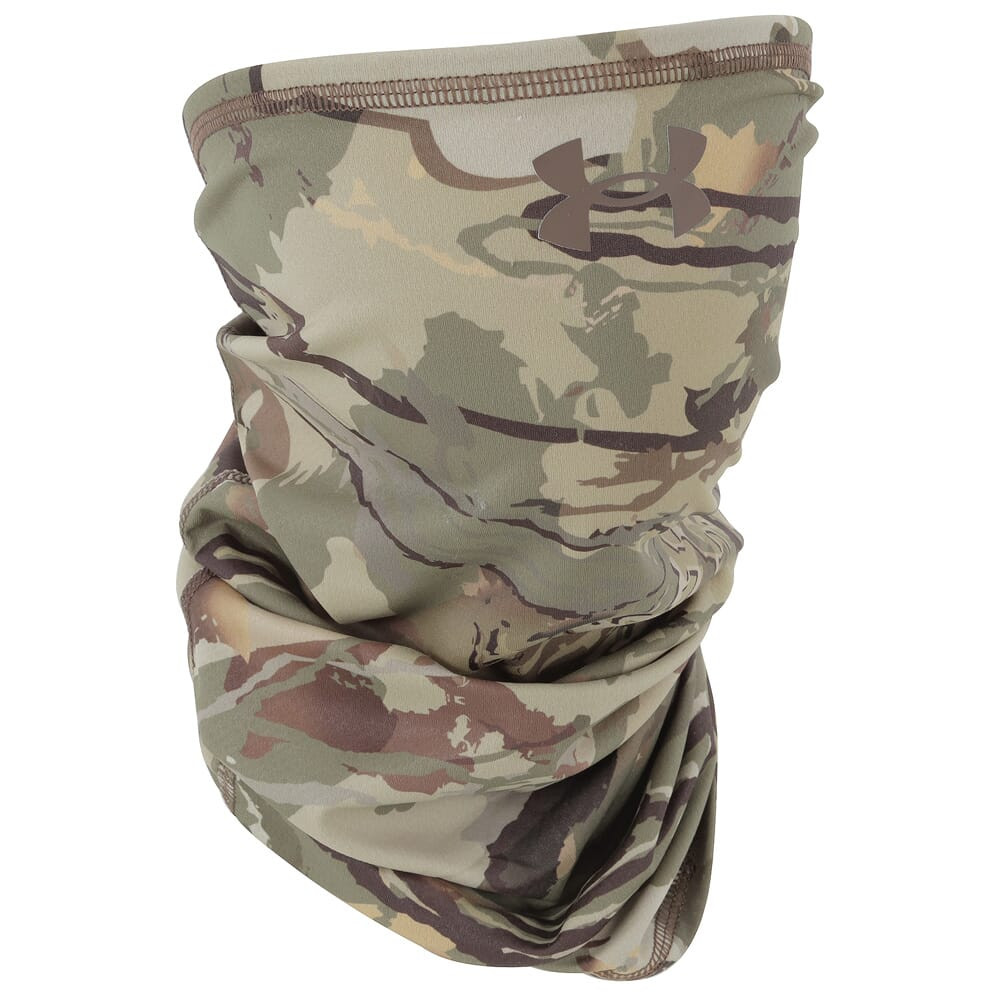 Under Armour Whitetail Isochill Brushline Gaiter UA Forest All Season Camo/White/Timber OSFA 1365157-994001 in Ua Forest All-Season Camo - Under Armour