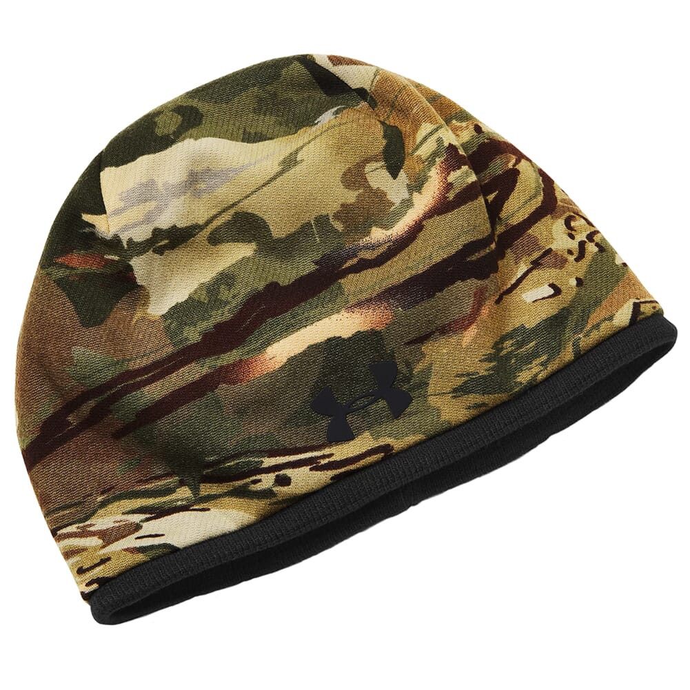 Under Armour Men's Reversible Camo Beanie UA Forest 2.0 Camo/Blz Org/Blz Org OSFA 1343194-988001 in Ua Forest Camo - Under Armour