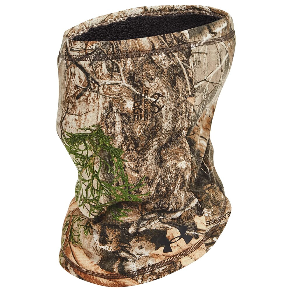 Under Armour Unisex Camo Fleece Gaiter RT Edge/Blk/Blk OSFA 1343220-991001 in Realtree Edge - Under Armour