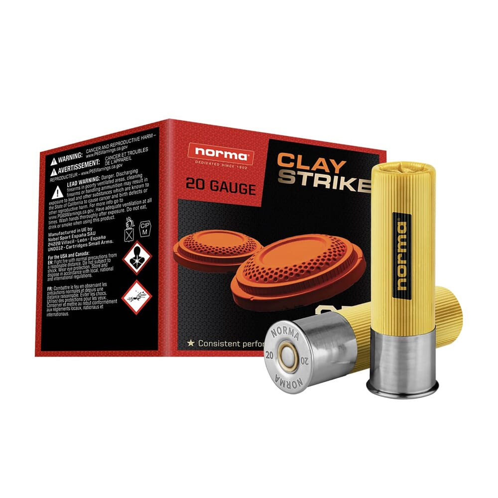 Norma Ammo Norma CLAYSTRIKE 20ga 2.75" #8 7/8oz Shotshell (25/box) 1196052480 - Norma Ammo