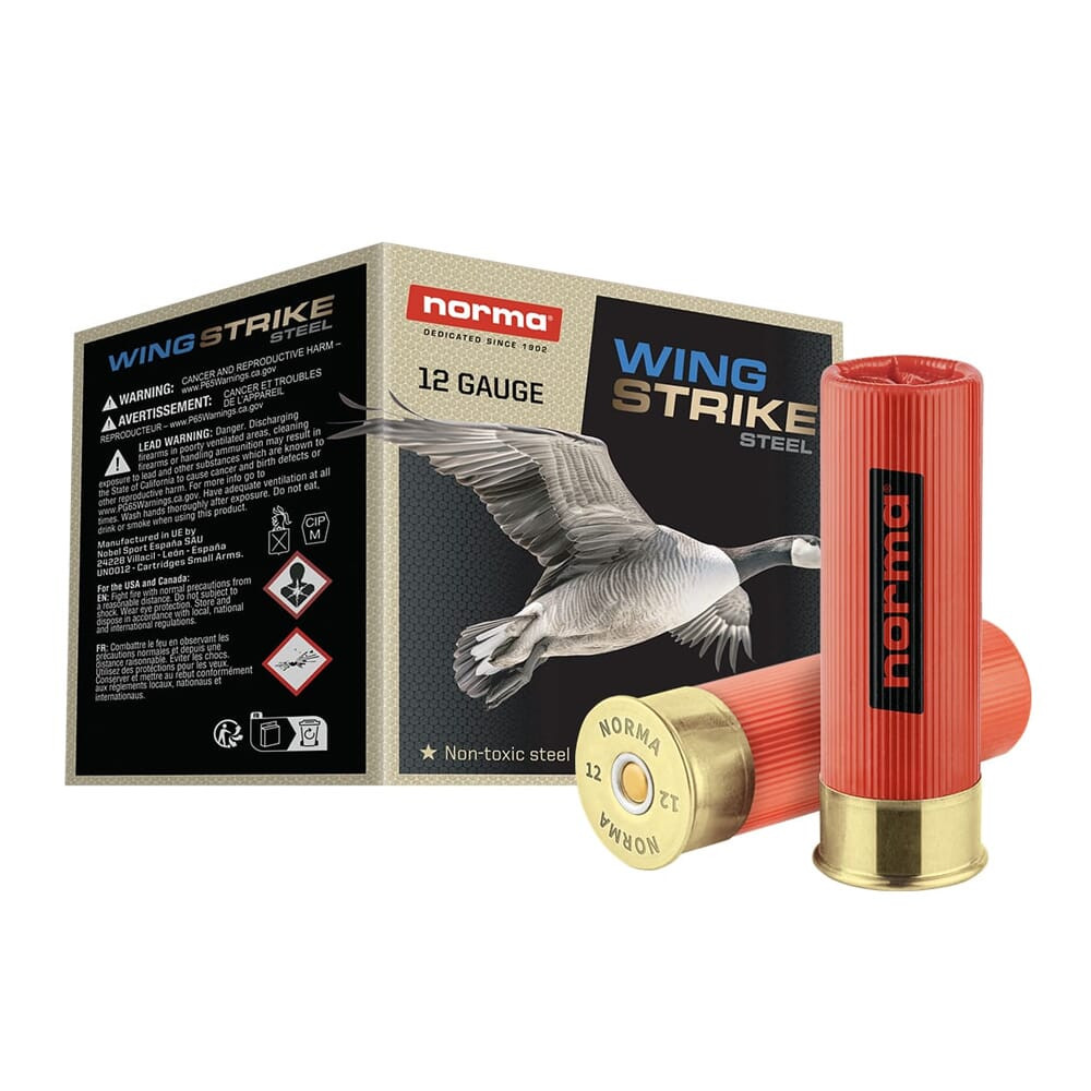 Norma Ammo Norma WINGSTRIKE STEEL 12ga 3" BB 1 1/4oz Shotshell (25/box) 1198033400 - Norma Ammo