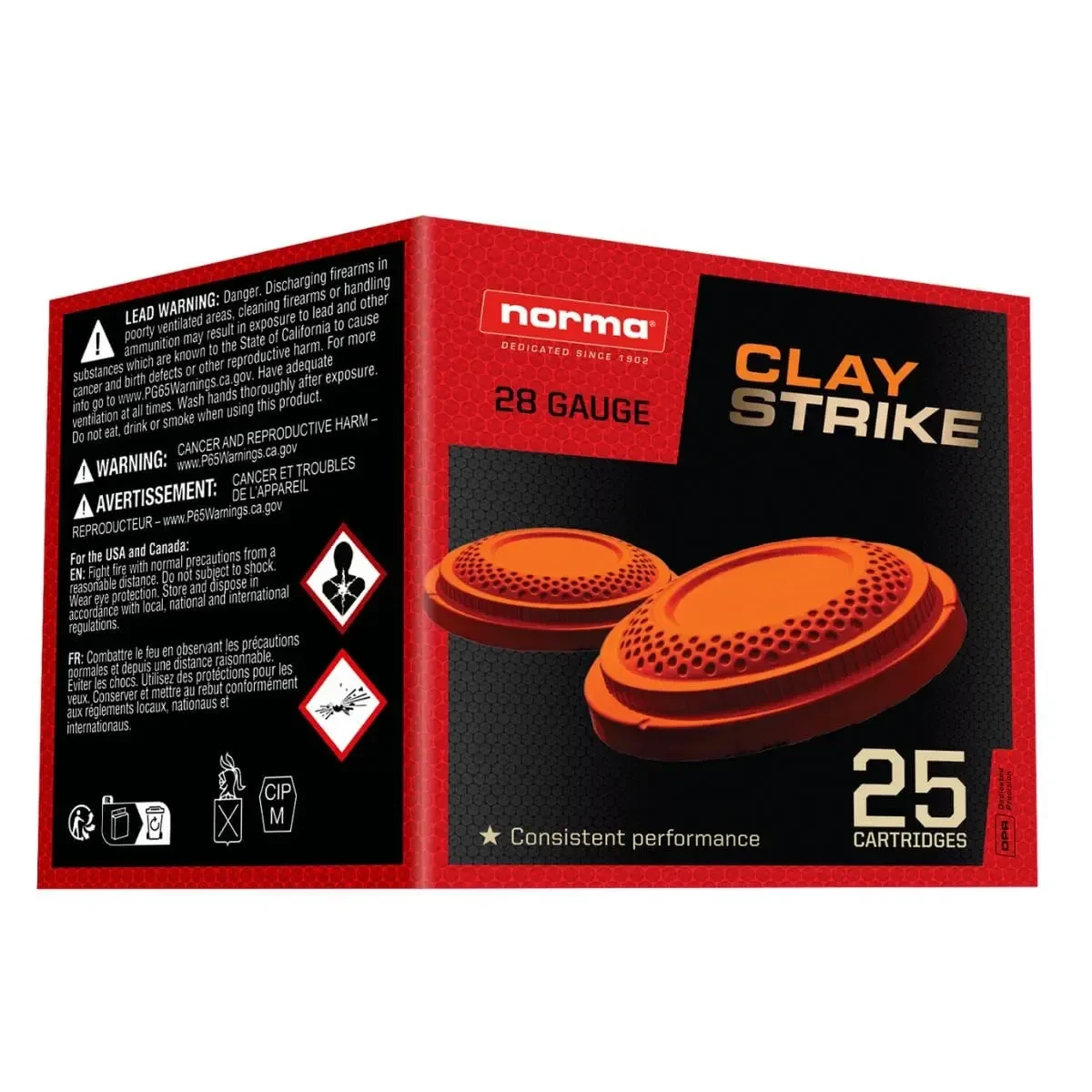 Norma Ammo Norma CLAYSTRIKE 28ga 2.75" #7.5 3/4oz Shotshell (25/box) 1198043430 - Norma Ammo