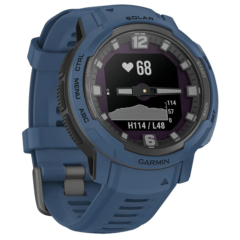 Garmin Instinct Crossover Solar Tidal Blue Smartwatch 010-02730-12 - Garmin